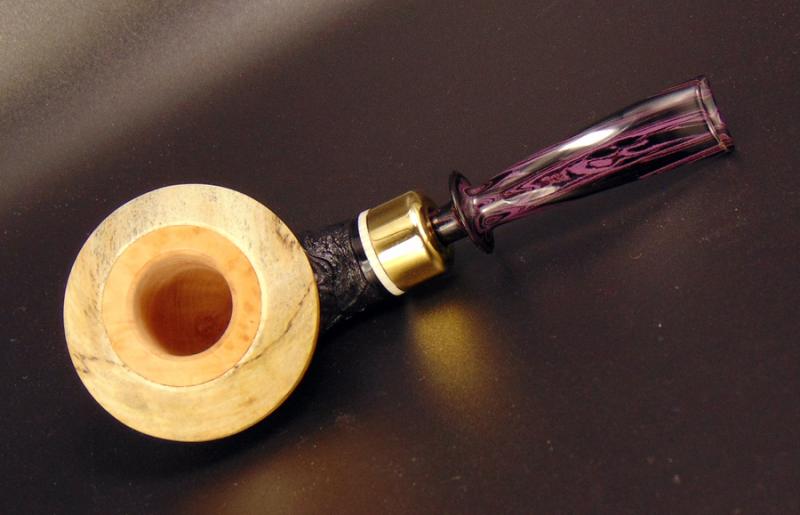 Rdpipes 197 Partially blasted Rhodesian w/ Spalted Pecan Bowl cap