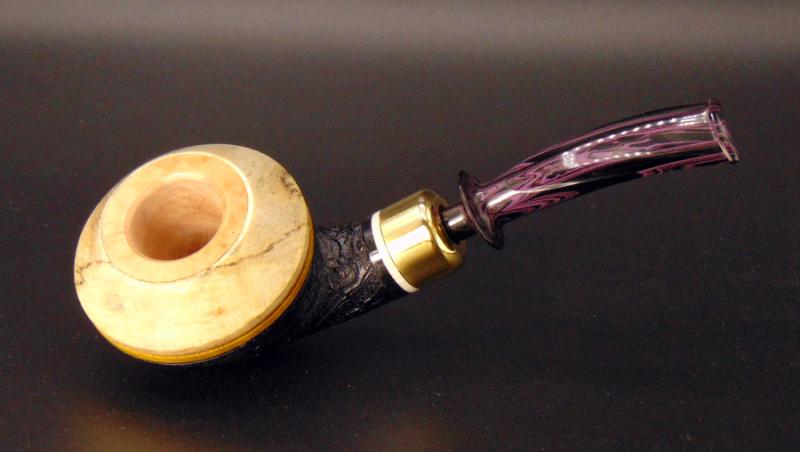Rdpipes 197 Partially blasted Rhodesian w/ Spalted Pecan Bowl cap