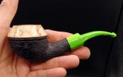 Rdpipes 209 Blasted Rhodesian with Spalted Pecan Bowl Cap